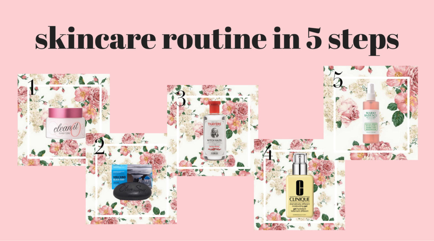 Skincare routine in 5 steps