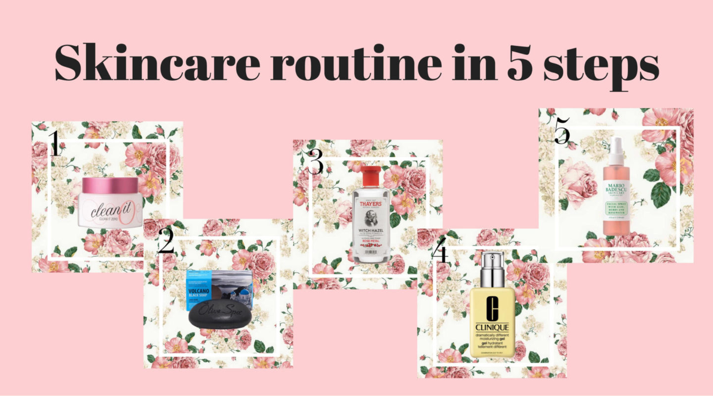 Skincare routine in 5 steps